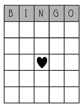 Blank Bingo Board by Katie Afanador