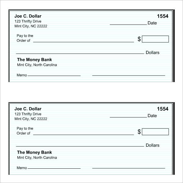 27 Blank Check Template Download [Word PDF] Templates