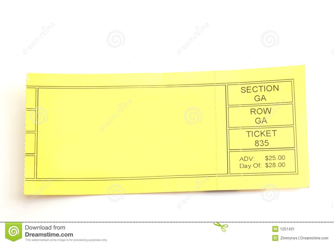 Blank Concert Ticket Clipart Clipart Suggest
