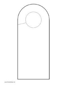 Blank door hanger template for your design print and