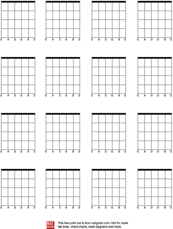5 Blank Guitar Chord Charts Free Download