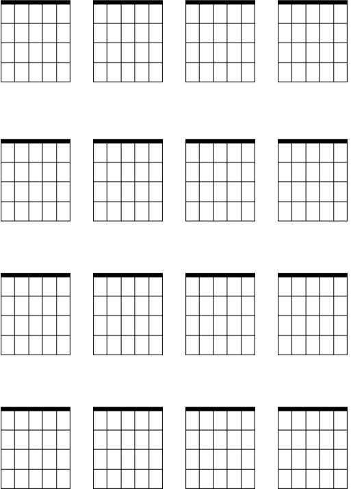 Blank Guitar Chord Sheets Printable