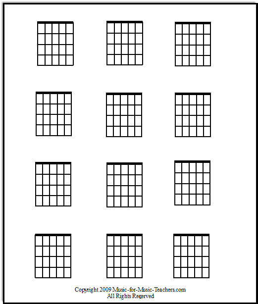 Free Guitar Chord Chart Blanks to Fill In Your Own Chords