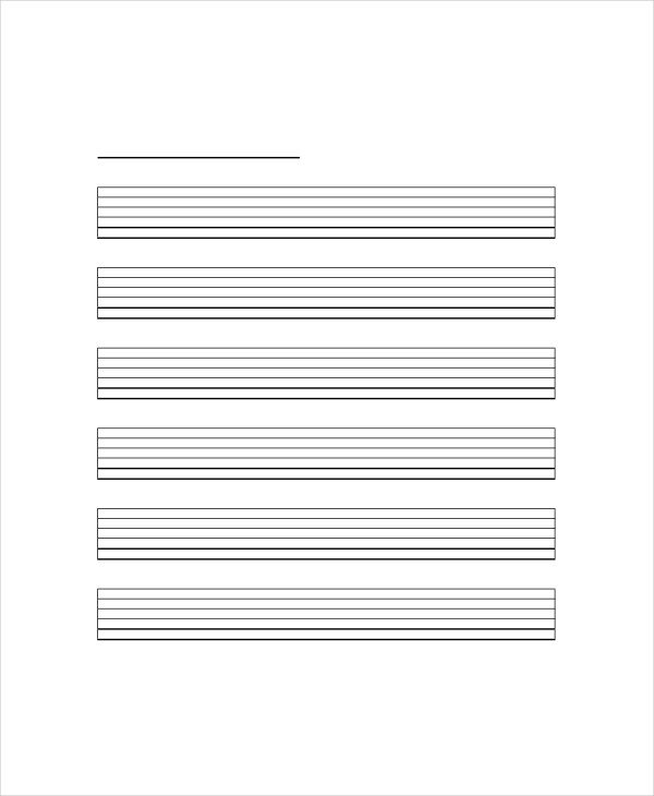 Blank Guitar Chord Chart Template 5 Free PDF Documents