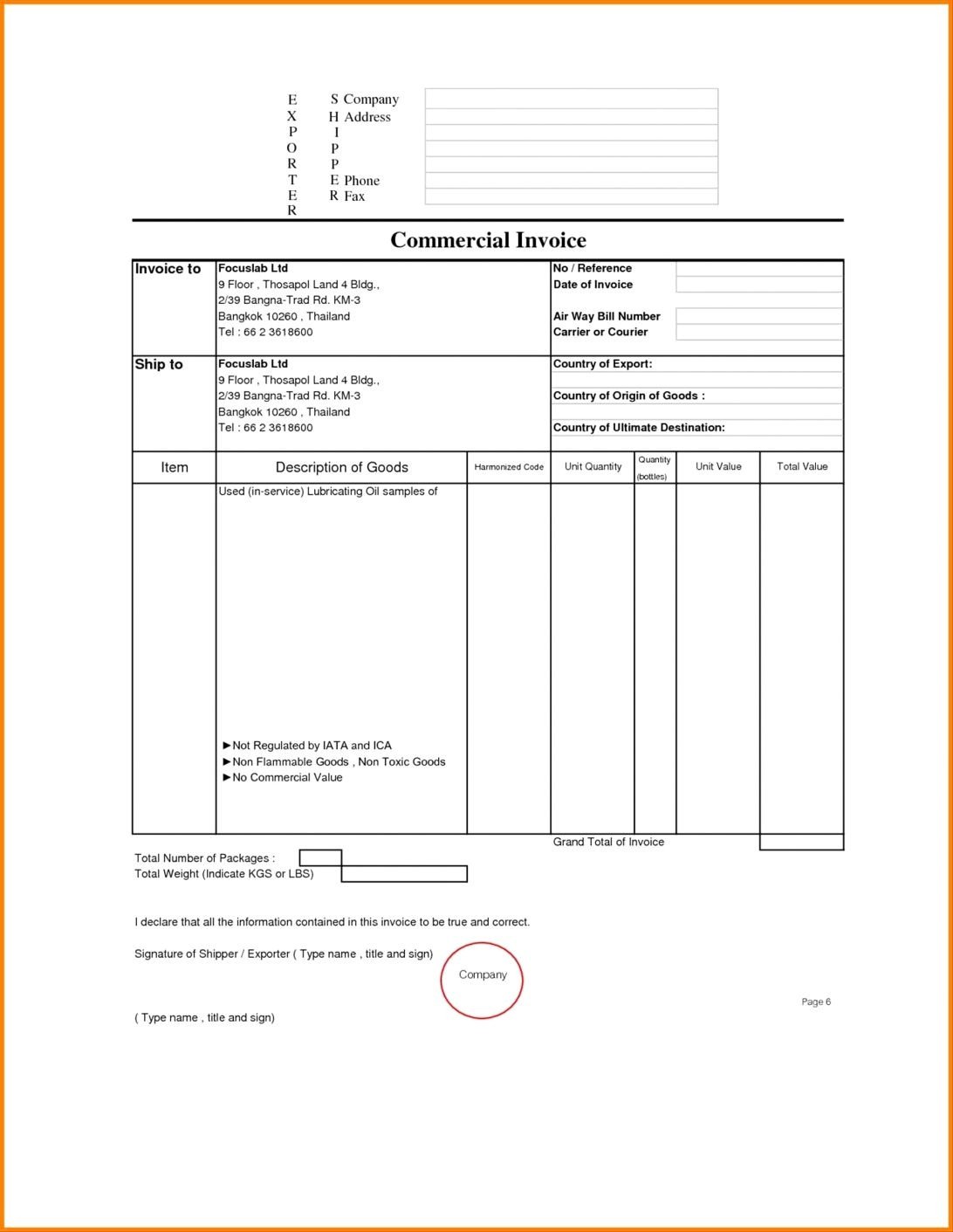 mercial Invoice Template Google Docs You Will Never