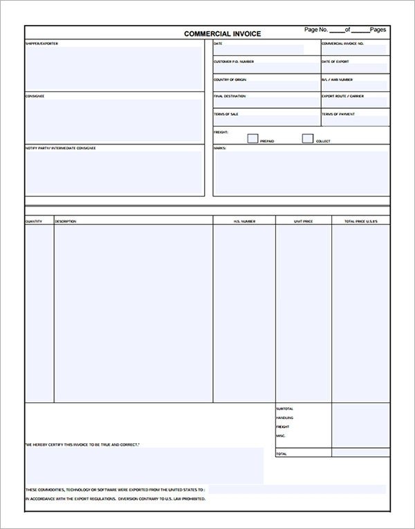 19 mercial Invoice Templates Download Free Documents