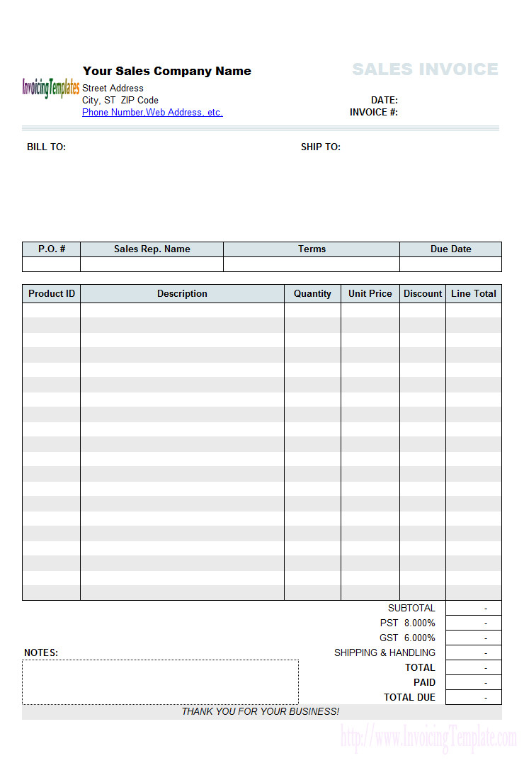 Best s of Fill In Blank Invoice Fill Blank Invoice