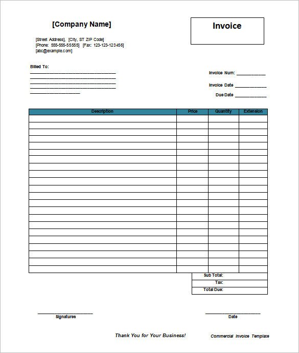 Invoice Template 56 Free Word Excel PDF PSD Format