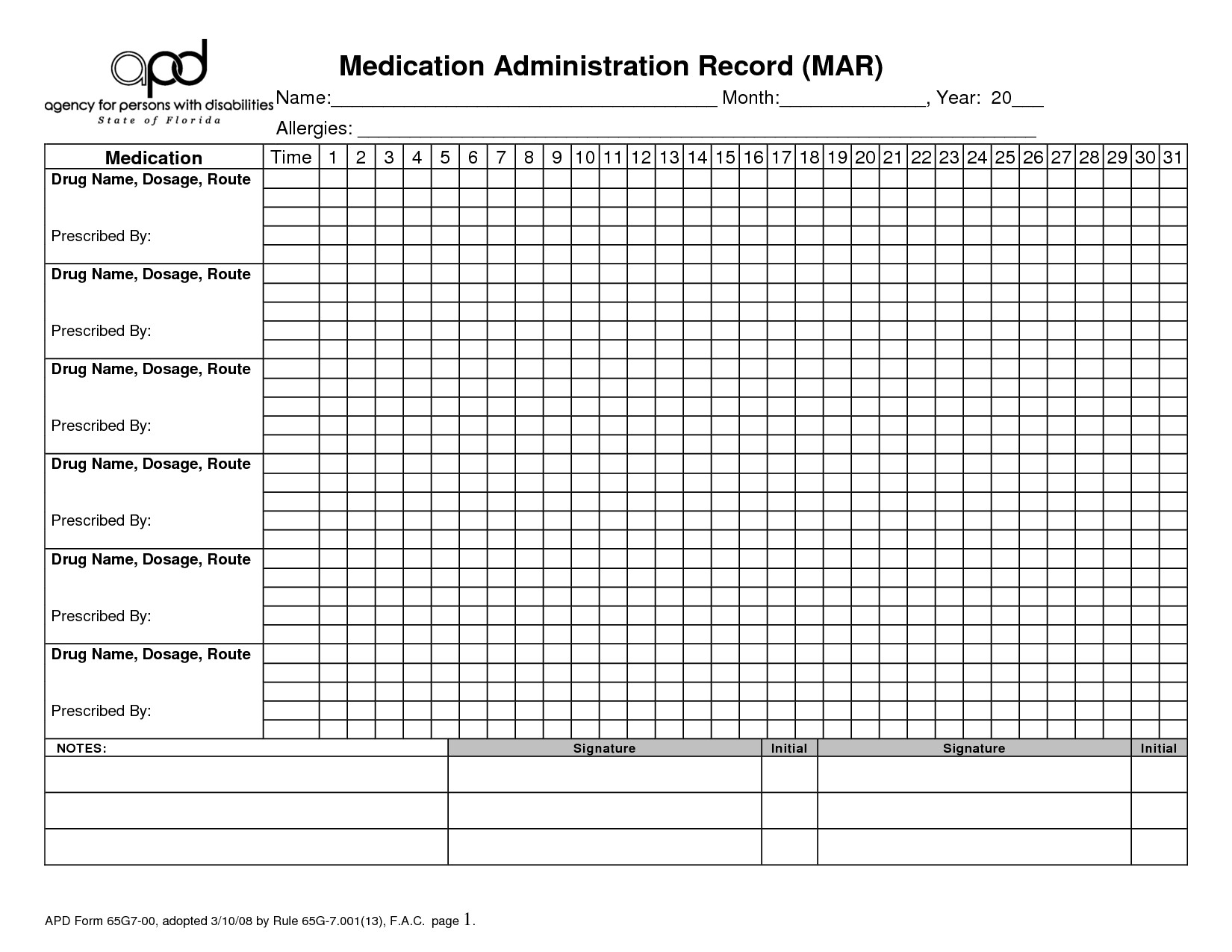 9 Best of Printable Medication Administration