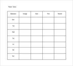 Blank Medication Administration Record Template