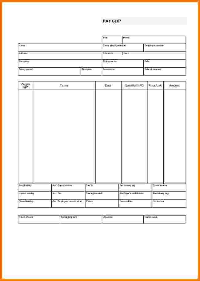8 free pay stub template