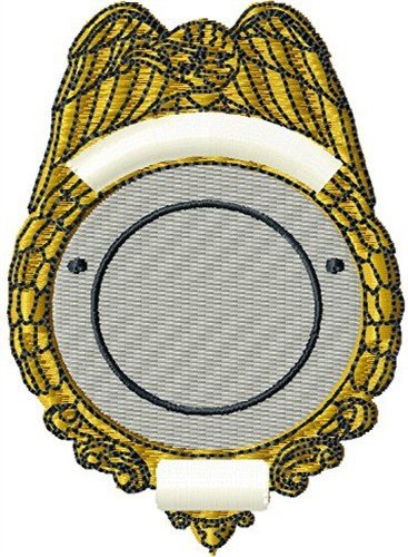 Blank Police Badge Embroidery Designs Machine Embroidery
