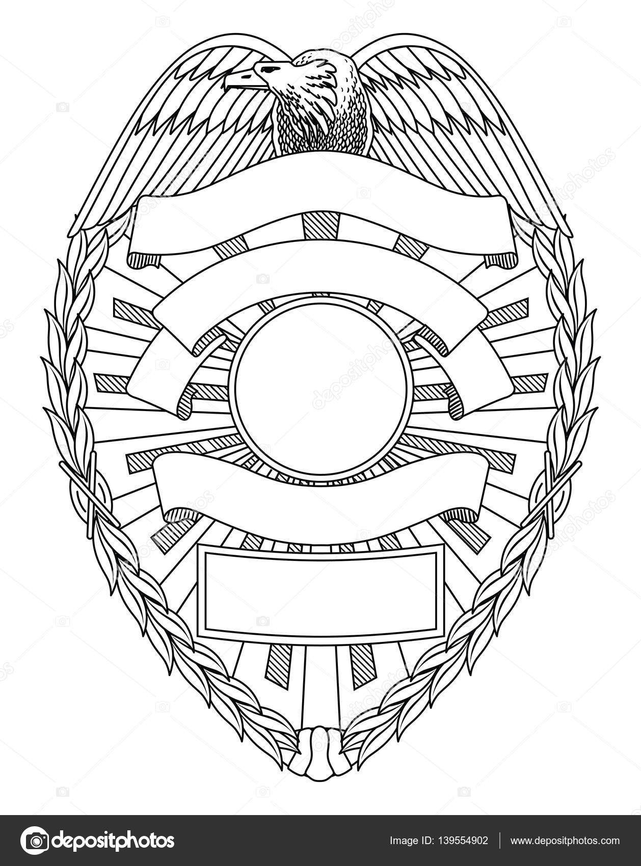 Police Badge Blank — Stock Vector © AWesleyFloyd
