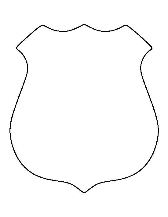 Police badge pattern Use the printable outline for crafts