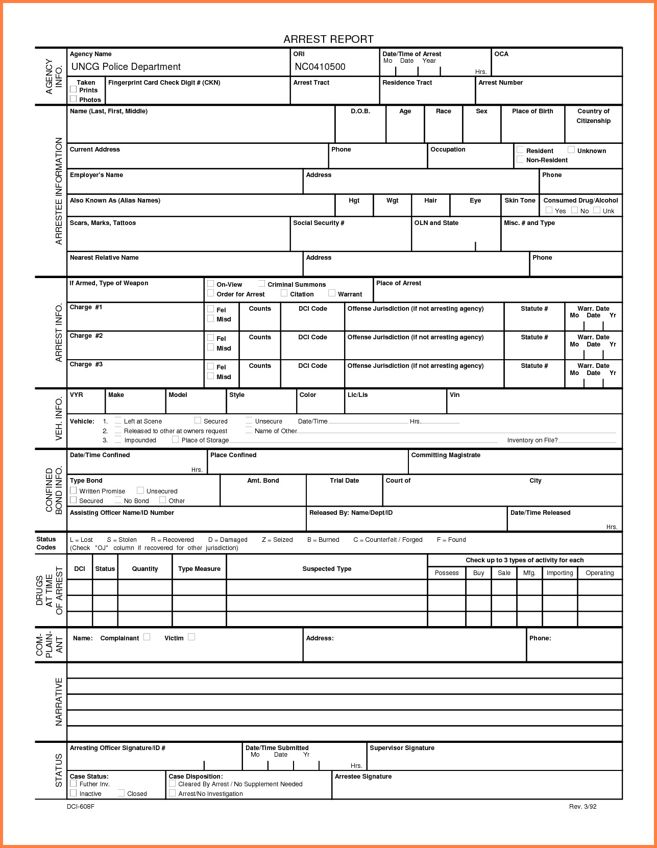 27 of Blank Police Ticket Template