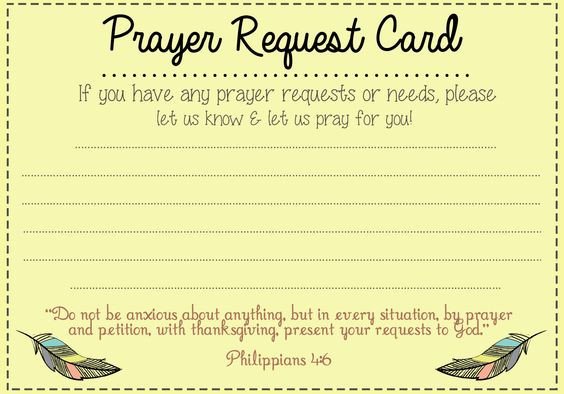 Prayer request Card ideas and Prayer on Pinterest