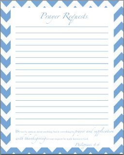 Prayer Requests free printable Frompo