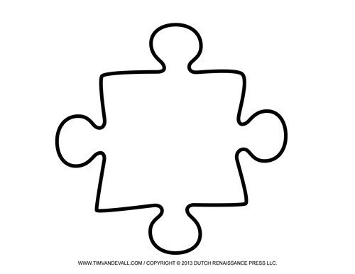 Blank Puzzle Piece Template Free Single Puzzle Piece