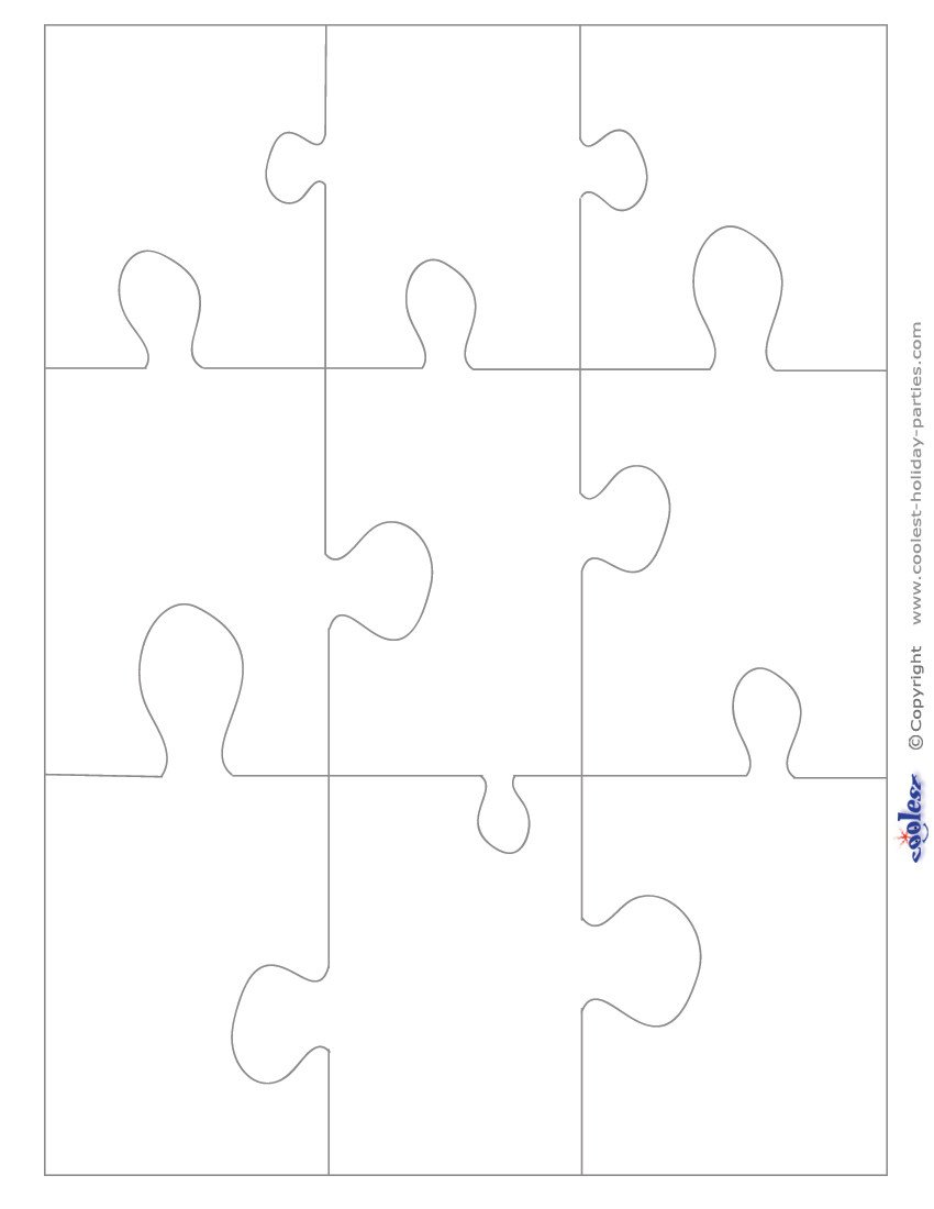 Puzzle Piece Template Printable Free Invitation Templates