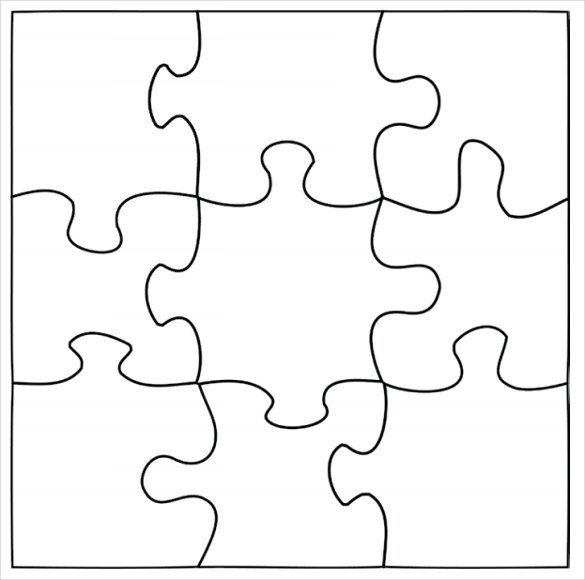 Puzzle Template Blank Puzzle Template