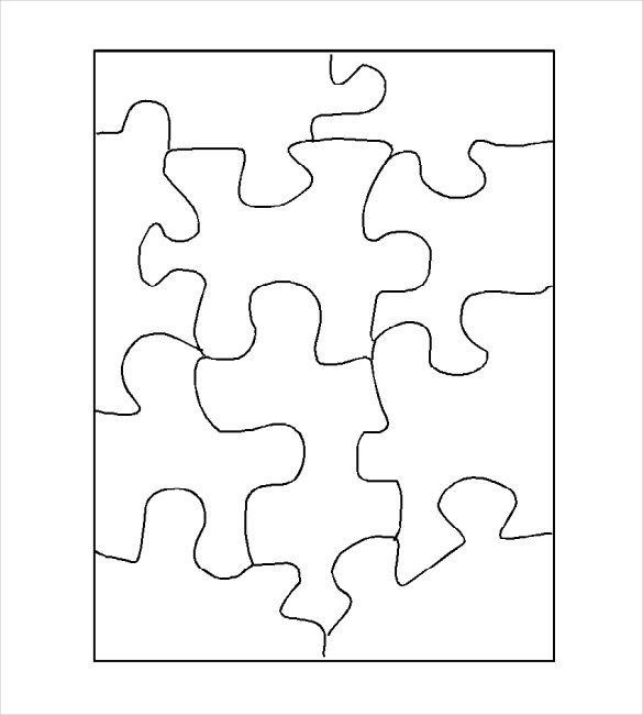 Puzzle Template Blank Puzzle Template