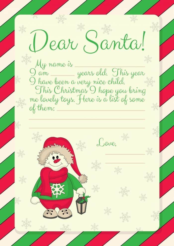 Free Printables Letter to Santa templates and how to