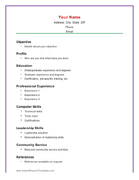 30 Simple and Basic Resume Templates for all Jobseekers