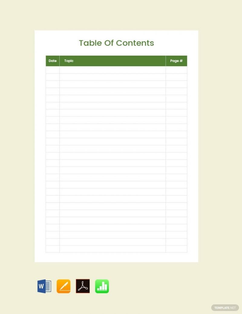 15 Best Table of Content Templates for Your Documents