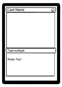 Blank Magic card might be a fun template to emulate for