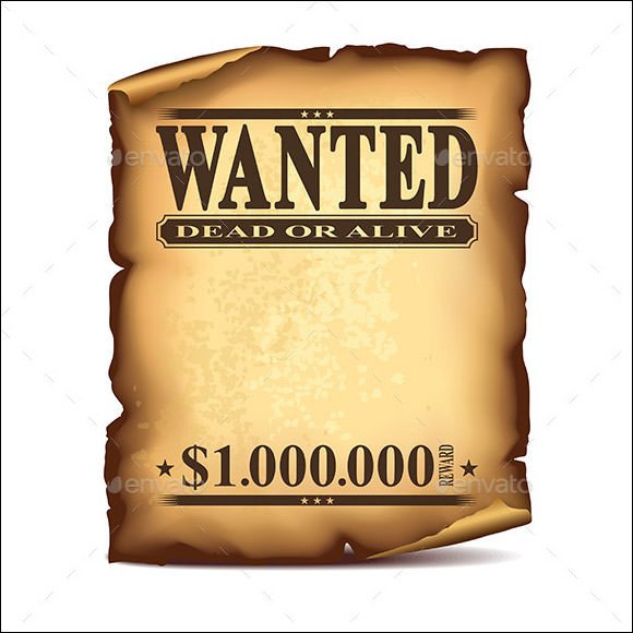 Wanted Poster Template 20 Download Documents in PSD