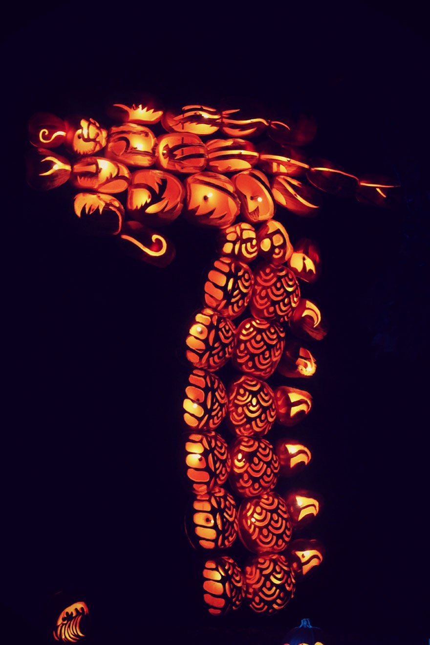 Giant Pumpkin Sculptures At The Great Jack’O Lantern Blaze