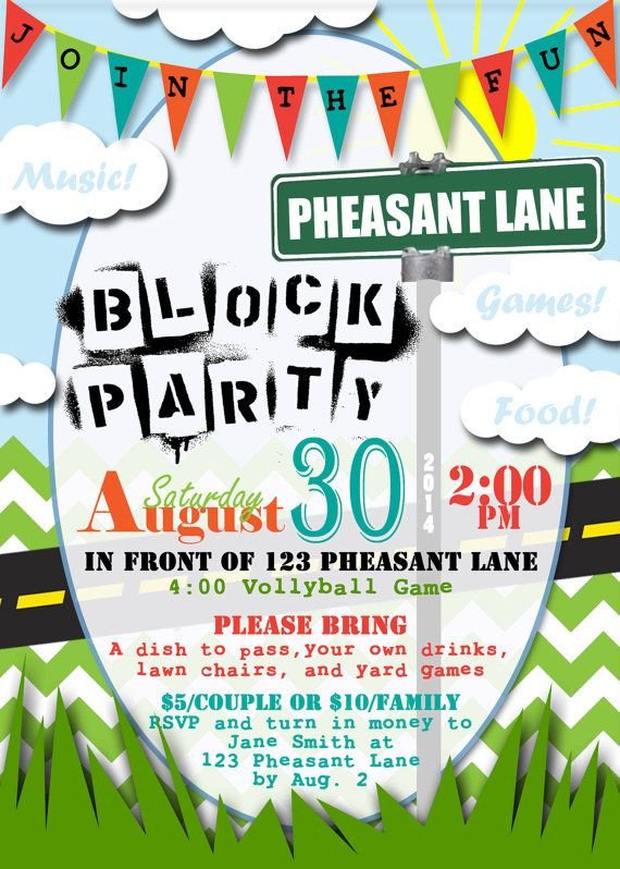 25 Best Ideas about Block Party Invites on Pinterest