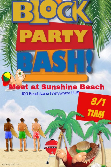 Summer Block Party Bash template
