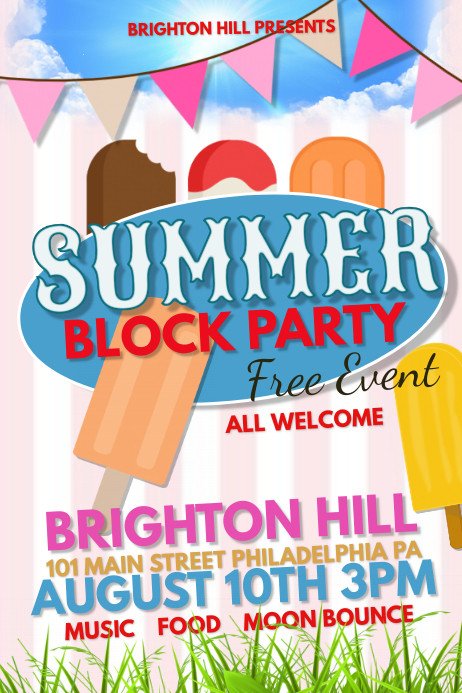 Summer Block Party template