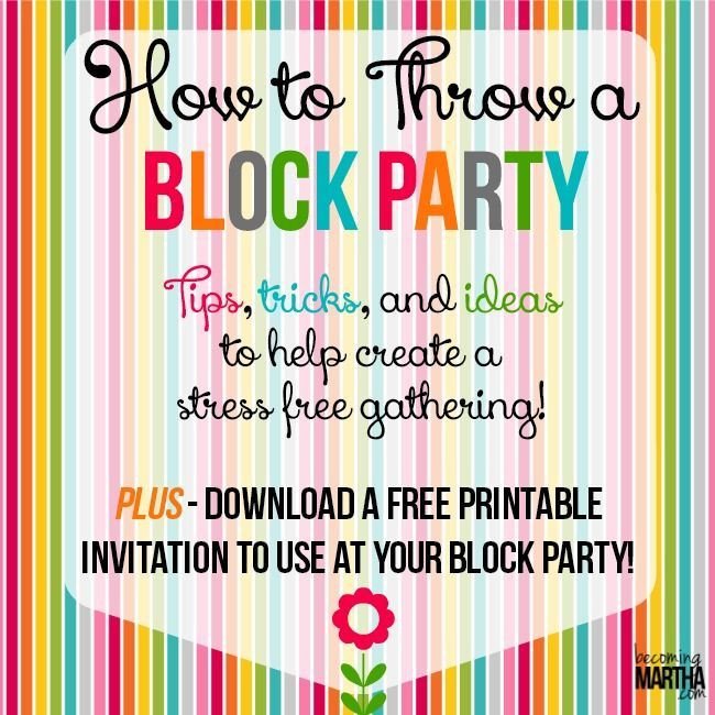 25 best ideas about Block Party Invites on Pinterest