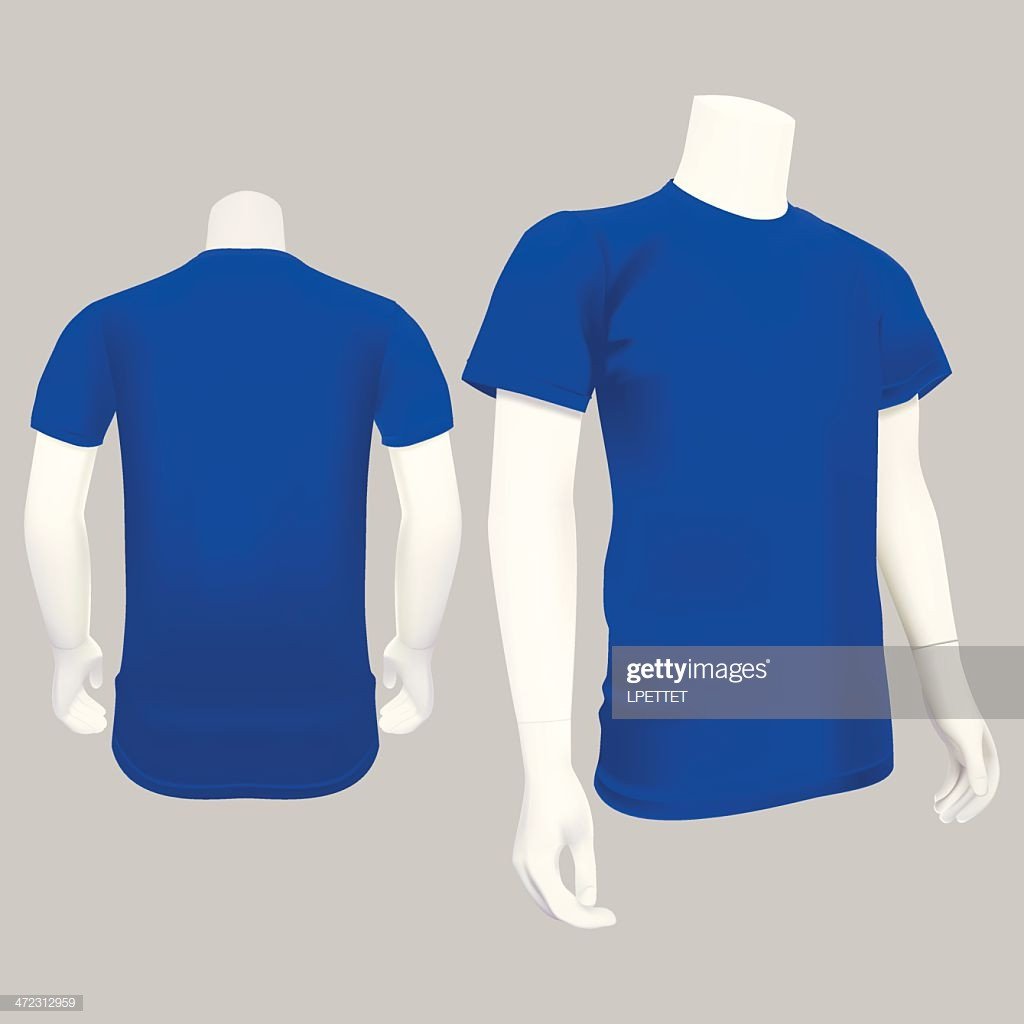 Blue Tshirt Template Vector Illustration Vector Art