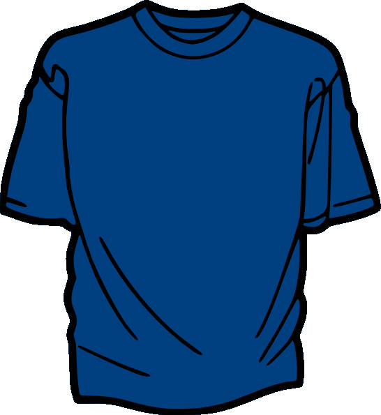 T Shirt Template Blue Clip Art at Clker vector clip