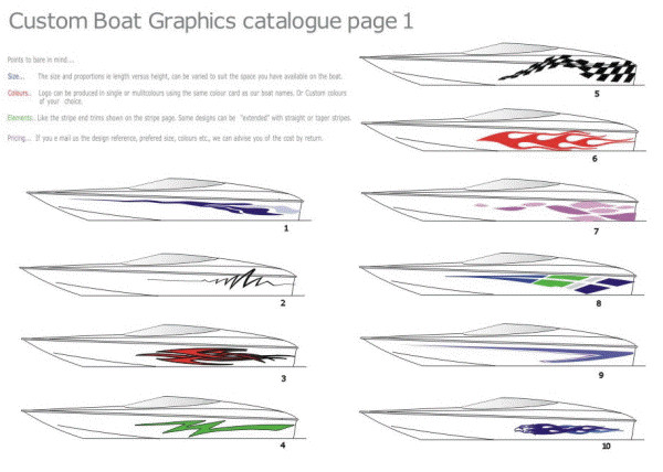 Image boat graphics and striping