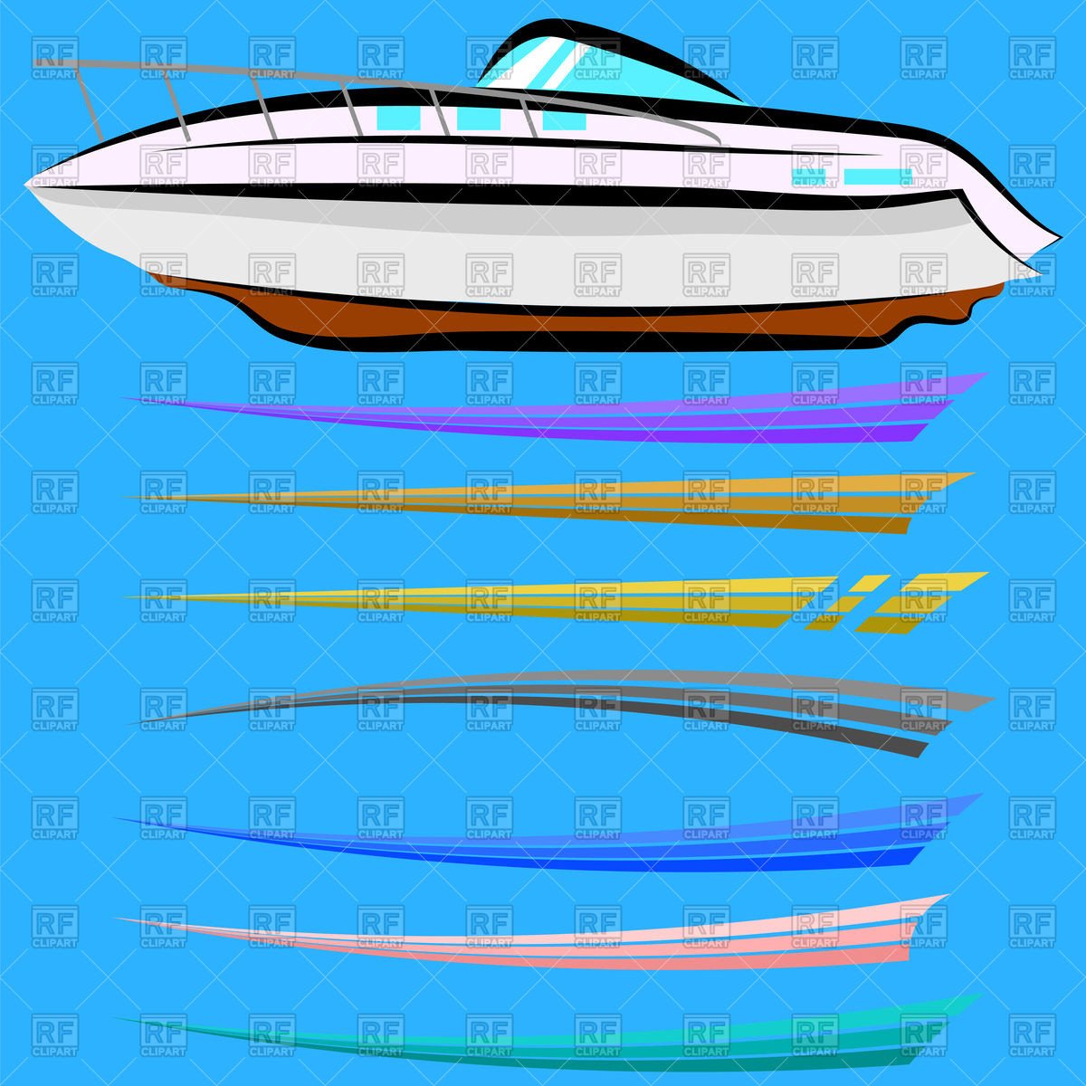 Set of boat graphics design Vector Image of Objects