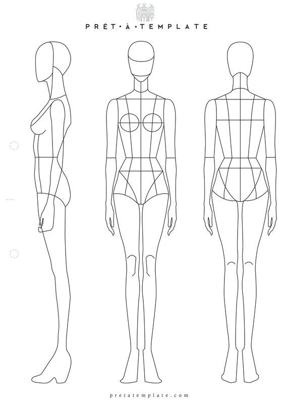 Fashion templates Fashion sketchbook and Woman body on