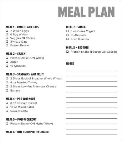 29 Meal Plan Templates Word PDF Docs