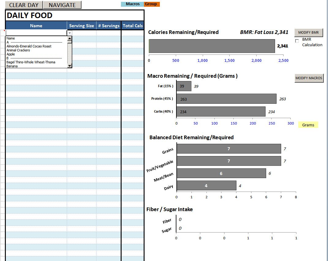 Diet Spreadsheet Template Intended For Best Excel Sheet