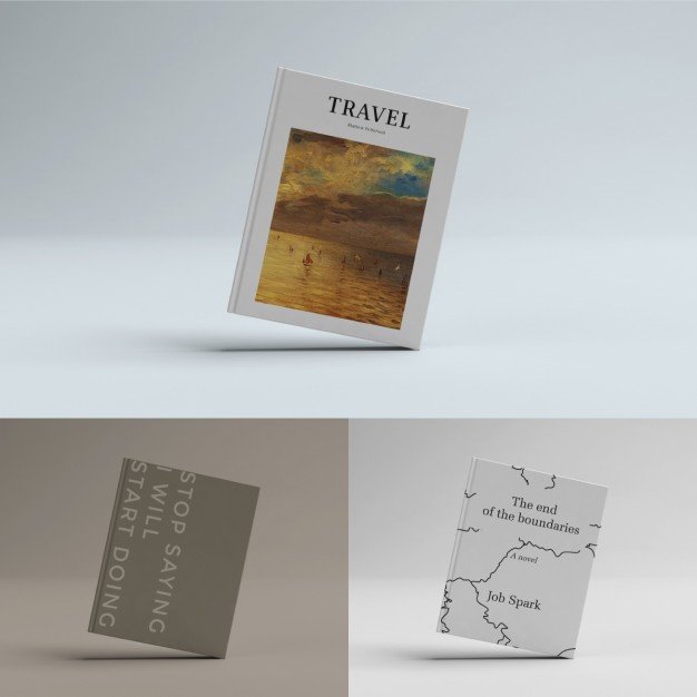 Book cover template PSD file