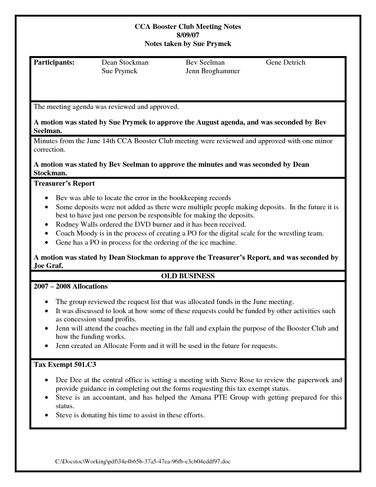 27 of Template For Club Meeting Minutes Template