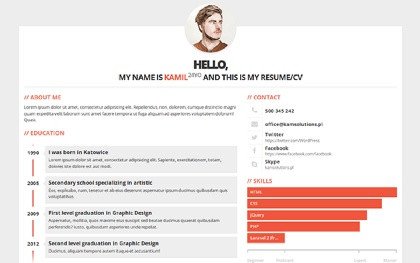Bootstrap Portfolio & Resume Templates