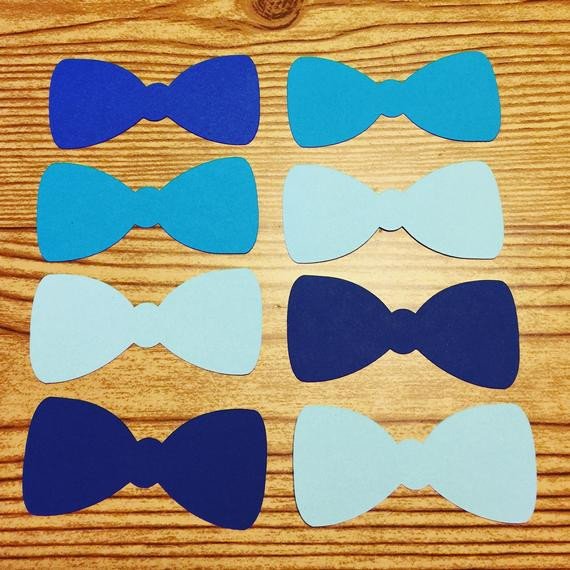 Bow Tie Cut Outs Shades of Blue