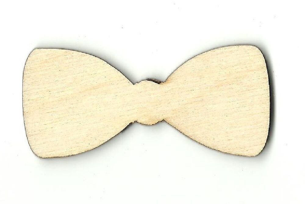 Bow Tie Unfinished Wood Shape Craft Supply Laser Cut Out