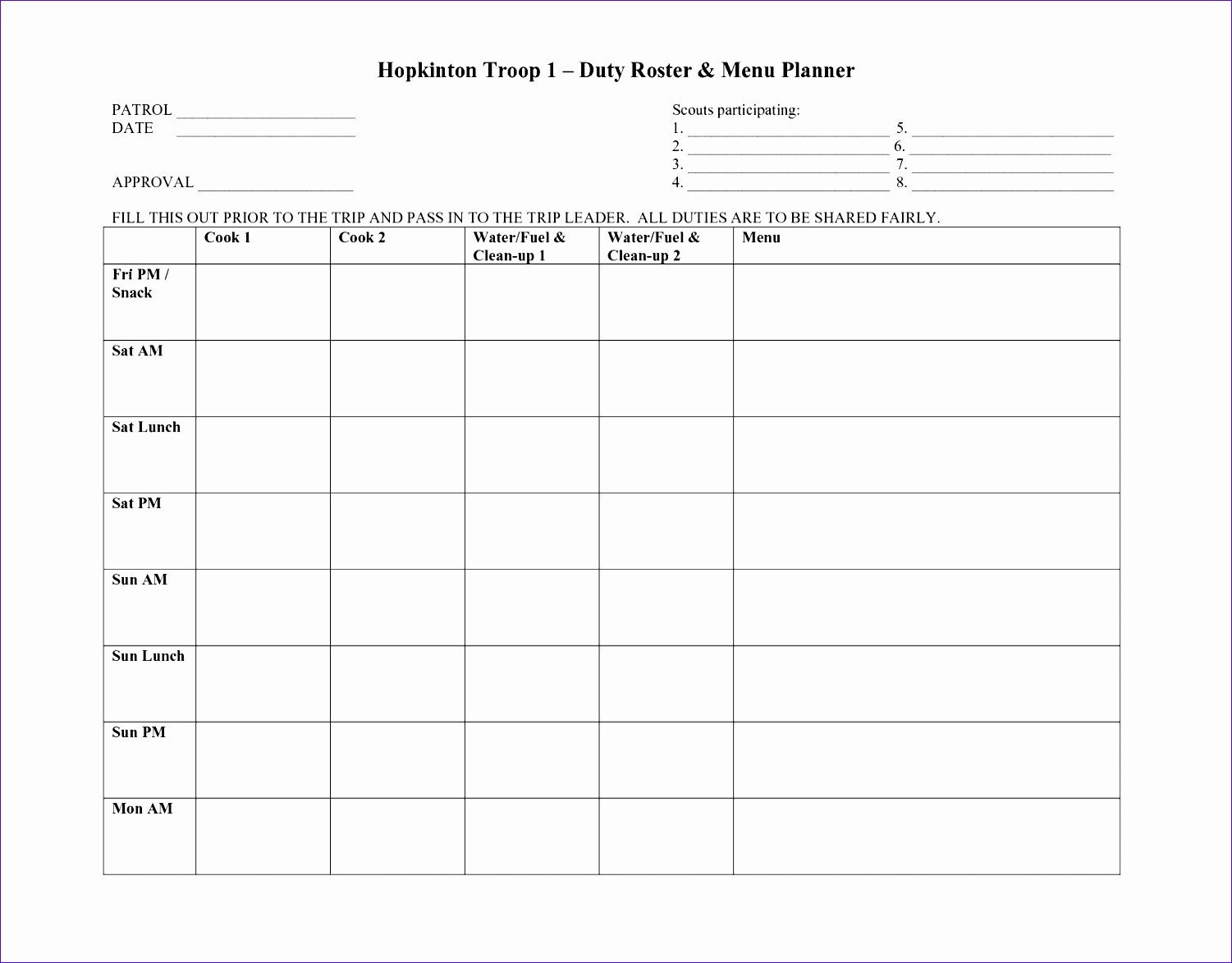 6 Meal Planning Template Excel ExcelTemplates