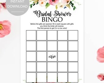 Bridal shower bingo