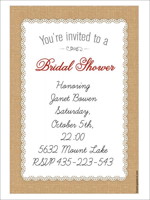 22 Free Bridal Shower Printable Invitations